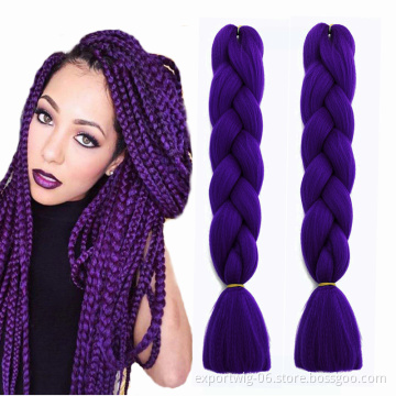 Wholesale 24Inch 100Gram Jumbo Braids Hair Synthetic Hair Extension High Quality Ombre Jumbo Synthetic Braiding Hair Extension